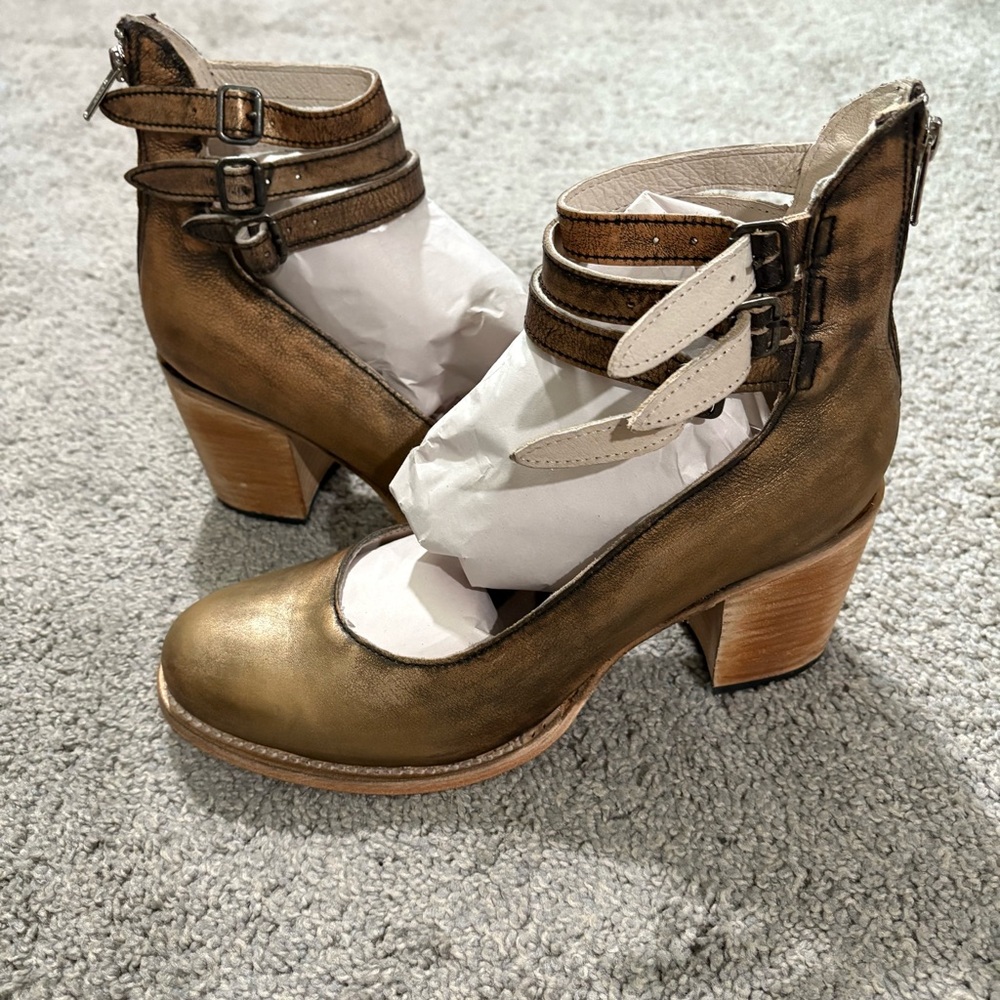 Freebird New In Box Randi Leather Buckles Shoes In Bronze Size 11 RARE Color - Picture 9 of 16